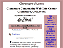 Tablet Screenshot of claremore-ok.com
